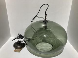 Lot 566  
            Chesterfield SR44 - Parcel Delivery Only 

                
NKUKU OTORO RECYCLED GLASS PENDANT - GREEN - LARGE ROUND - ITEM NO. OP2601 - ORIG...