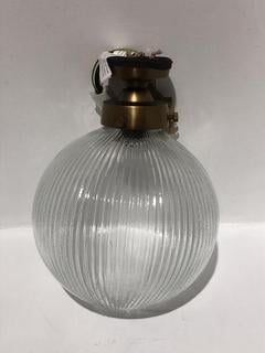 Lot 577  
            Chesterfield SR44 - Parcel Delivery Only 

                
NKUKU KONNIE BATHROOM CEILING LIGHT - CLEAR - ONE SIZE - ITEM NO. KL2601 - ORIGIN...