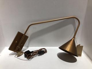 Lot 607  
            Chesterfield SR44 - Parcel Delivery Only 

                
NKUKU THOTTAM SWING ARM WALL LAMP - ANTIQUE BRASS - ITEM NO. TH0101 - ORIGINAL RR...
