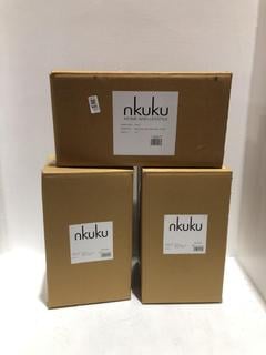 Lot 623  
            Chesterfield SR44 - Parcel Delivery Only 

                
3 X ASSORTED NKUKU ITEMS TO INCLUDE NKUKU ALWAR OUTDOOR WALL LIGHT - ANTIQUE BRAS...