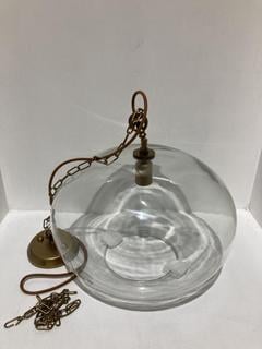 Lot 632  
            Chesterfield SR44 - Parcel Delivery Only 

                
NKUKU OTORO RECYCLED GLASS PENDANT - CLEAR - LARGE ROUND - ITEM NO. OP1502 - ORIG...