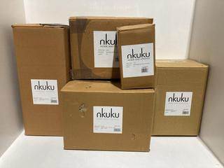 Lot 647  
            Chesterfield SR44 - Parcel Delivery Only 

                
5 X ASSORTED NKUKU ITEMS TO INCLUDE LUMINA RECYCLED GLASS PENDANT (LOCATION: K2)