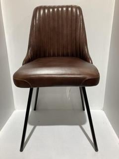 Lot 654  
            Chesterfield SR44 - Parcel Delivery Only 

                
NKUKU HARSHA LEATHER DINING CHAIR - ITEM NO. HC1601 - ORIGINAL RRP £350 (LOCATION...