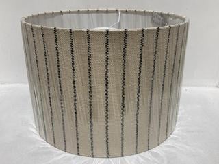 Lot 706  
            Chesterfield SR44 - Parcel Delivery Only 

                
NKUKU SNAJA COTTON STRIPE LAMPSHADE IN OFF WHITE AND GREY (LOCATION: K6)