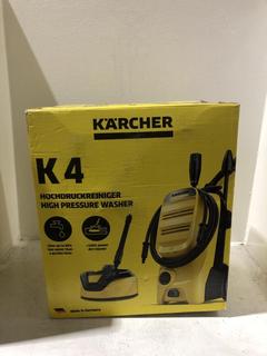 Lot 729  
            Chesterfield SR44 - Parcel Delivery Only 

                
KARCHER K4 CLASSIC PRESSURE WASHER IN YELLOW/BLACK MODEL NO. - 1.679-424.0 (LOCAT...