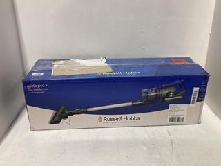 Lot 743  
            Chesterfield SR44 - Parcel Delivery Only 

                
RUSSELL HOBBS CORDLESS STICK VACUUM CLEANER MODEL NO. - RHHS4101 - ORIGINAL RRP £...