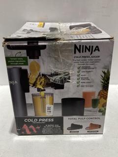 Lot 748  
            Chesterfield SR44 - Parcel Delivery Only 

                
NINJA COLD PRESS JUICER - ORIGINAL RRP £129 (LOCATION: K8)