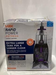 Lot 749  
            Chesterfield SR44 - Parcel Delivery Only 

                
VAX RAPID POWER REFRESH CARPET WASHER - ORIGINAL RRP £200 (LOCATION: K8)