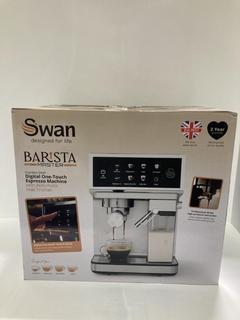Lot 778  
            Chesterfield SR44 - Parcel Delivery Only 

                
SWAN DIGITAL ONE-TOUCH ESPRESSO COFFEE MACHINE - ORIGINAL RRP £179 (LOCATION: J1)