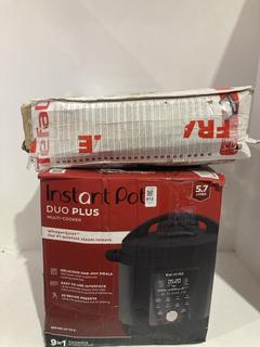 Lot 812  
            Chesterfield SR44 - Parcel Delivery Only 

                
INSTANT POT DUO PLUS MULTI-COOKER TO INCLUDE TEFAL INICIO GRILL (LOCATION: J2)