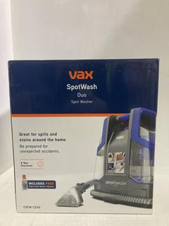 Lot 817  
            Chesterfield SR44 - Parcel Delivery Only 

                
VAX SPOT WASH DUO SPOT WASHER - ORIGINAL RRP £140 (LOCATION: J2)