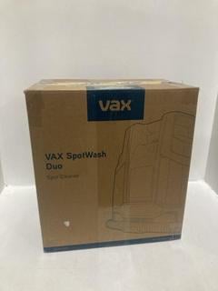 Lot 824  
            Chesterfield SR44 - Parcel Delivery Only 

                
VAX SPOT WASH DUO SPOT WASHER - ORIGINAL RRP £140 (LOCATION: J3)