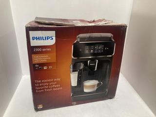 Lot 825  
            Chesterfield SR44 - Parcel Delivery Only 

                
PHILIPS 2300 SERIES AUTOMATIC ESPRESSO MACHINE - RPP £349 (LOCATION: J3)