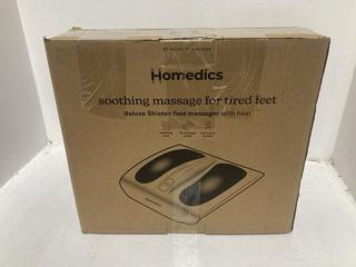 Lot 859  
            Chesterfield SR44 - Parcel Delivery Only 

                
HOMEDICS SOOTHING FOOT MASSAGER (LOCATION: J4)