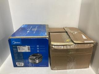 Lot 862  
            Chesterfield SR44 - Parcel Delivery Only 

                
FRIDJA MULTIFUNCTION BLENDER TO INCLUDE MIDEA RICE COOKER (LOCATION: J4)