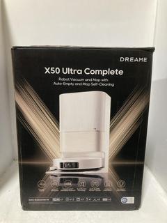 Lot 1059  
            Chesterfield SR47 - Parcel Delivery Only 

                
DREAME X50 ULTRA COMPLETE ROBOT VACUUM CLEANER ORIGINAL RRP £1199 (LOCATION: H9)
