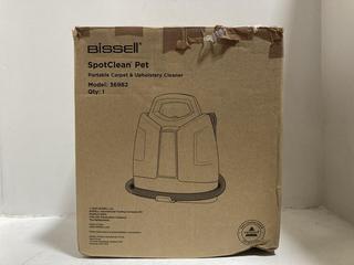 Lot 1062  
            Chesterfield SR47 - Parcel Delivery Only 

                
BISSELL 36982 SPOTCLEAN PET PORTABLE CARPET & UPHOLSTERY. (LOCATION: H10)