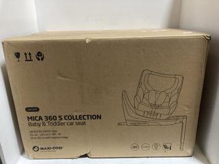 Lot 1080  
            Chesterfield SR47 - Parcel Delivery Only 

                
MAXI-COSI MICA S COLLECTION BABY & TODDLER CAR SEAT 61-150CM. (LOCATION: H10)
