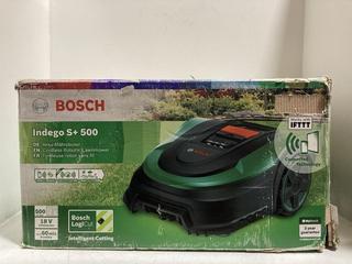 Lot 1082  
            Chesterfield SR47 - Parcel Delivery Only 

                
BOSCH INDEGO S+ 500 CORDLESS ROBOTIC LAWNMOWER ORIGINAL RRP £799. (LOCATION: H10)