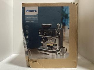Lot 1083  
            Chesterfield SR47 - Parcel Delivery Only 

                
PHILIPS BARISTA BREW ESPRESSO MACHINE ORIGINAL RRP £499. (LOCATION: H10)