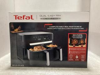 Lot 110  
            Chesterfield SR47 - Parcel Delivery Only 

                
TEFAL DUAL EASY FRY 8.3L DOUBLE DRAWER AIR FRYER ORIGINAL RRP £170 (LOCATION: F2)