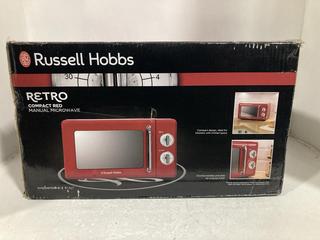 Lot 1146  
            Chesterfield SR47 - Parcel Delivery Only 

                
RUSSELL HOBBS 17L 700W MICROWAVE OVEN - MODEL NO. RHRETMM705R-N (LOCATION: I4)