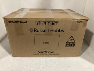 Lot 1147  
            Chesterfield SR47 - Parcel Delivery Only 

                
RUSSELL HOBBS 20L 800W MICROWAVE OVEN - MODEL NO. RHM2079A-AZ (LOCATION: I4)