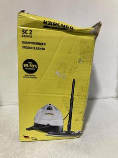 Lot 1166  
            Chesterfield SR47 - Parcel Delivery Only 

                
KARCHER K2 EASYFIX STEAM CLEANER ORIGINAL RRP £134 (LOCATION: I5)