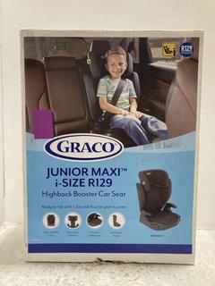Lot 117  
            Chesterfield SR47 - Parcel Delivery Only 

                
GRACO JUNIOR MAXI ISIZE R129 CAR SEAT (LOCATION: F2)