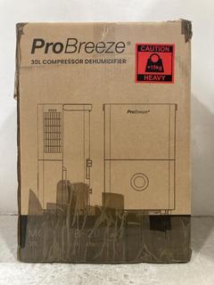 Lot 134  
            Chesterfield SR47 - Parcel Delivery Only 

                
PRO BREEZE 30L COMPRESSOR DEHUMIDIFIER ORIGINAL RRP £249 (LOCATION: F3)