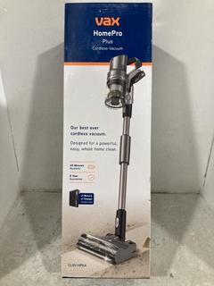 Lot 150  
            Chesterfield SR47 - Parcel Delivery Only 

                
VAX HOMEPRO PLUS CORDLESS VACUUM CLEANER ORIGINAL RRP £280 (LOCATION: F4)