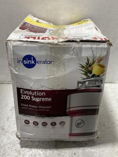 Lot 185  
            Chesterfield SR47 - Parcel Delivery Only 

                
INSINKERATOR EVOLUTION 200 SUPREME FOOD WASTE DISPOSER ORIGINAL RRP £500 (LOCATIO...