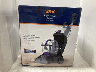 Lot 202  
            Chesterfield SR47 - Parcel Delivery Only 

                
VAX RAPID POWER REFRESH CARPET WASHER ORIGINAL RRP £199 (LOCATION: F5)
