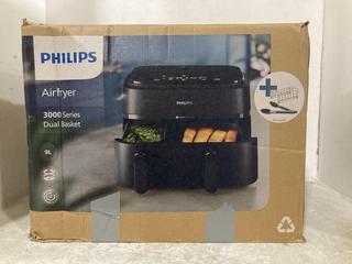 Lot 211  
            Chesterfield SR47 - Parcel Delivery Only 

                
PHILIPS 3000 SERIES DUAL BASKET AIR FRYER ORIGINAL RRP £179 (LOCATION: F6)