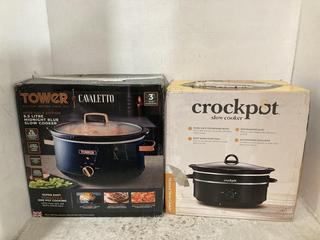 Lot 223  
            Chesterfield SR47 - Parcel Delivery Only 

                
CROCKPOT 6.5L MANUAL SLOW COOKER TO INCLUDE TOWER CAVALETTO 6.5L SLOW COOKER (LOC...