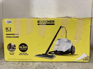 Lot 224  
            Chesterfield SR47 - Parcel Delivery Only 

                
KARCHER SC3 EASYFIX STEAM CLEANER ORIGINAL RRP £160 (LOCATION: F6)