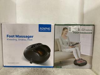 Lot 251  
            Chesterfield SR47 - Parcel Delivery Only 

                
RENPHO FOOT MASSAGER WITH HEAT - MODEL NO. RF-FM059R TO INCLUDE SNAILAX SHIATSU F...