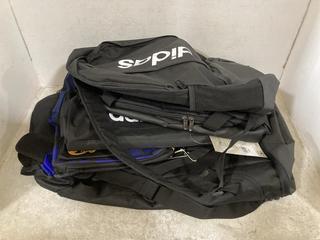 Lot 268  
            Chesterfield SR47 - Parcel Delivery Only 

                
7 X ASSORTED BAGS/BACKPACKS TO INCLUDE ADIDAS TR DUFFLE L BAG (LOCATION: F8)