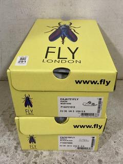 Lot 291  
            Chesterfield SR47 - Parcel Delivery Only 

                
FLY LONDON CAJA721FLY SANDALS IN MUSTARD SIZE 3 TO INCLUDE FLY LONDON PAFI070FLY ...