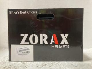Lot 299  
            Chesterfield SR47 - Parcel Delivery Only 

                
ZORAX CHILDRENS MOTORCROSS HELMET IN BLACK SIZE 51-52 MODEL NO. ECER22-06 (LOCATI...