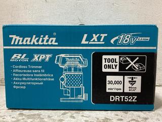 Lot 322  
            Chesterfield SR47 - Parcel Delivery Only 

                
MAKITA BRUSHLESS ROUTER ORIGINAL RRP £99 - MODEL NO. DRT52Z (LOCATION: F9)
