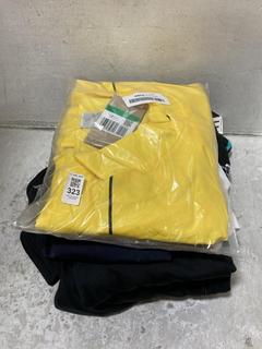 Lot 323  
            Chesterfield SR47 - Parcel Delivery Only 

                
6 X ASSORTED ADULTS BRANDED CLOTHING TO INCLUDE ADIDAS MERCEDES HOODIE IN BLACK S...