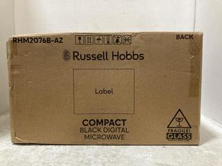 Lot 332  
            Chesterfield SR47 - Parcel Delivery Only 

                
RUSSELL HOBBS 20L 800W MICROWAVE OVEN - MODEL NO. RHM2076B-AZ (LOCATION: F9)