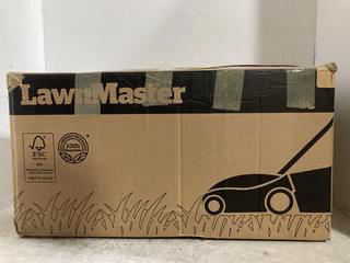 Lot 396  
            Chesterfield SR47 - Parcel Delivery Only 

                
LAWNMASTER 1200W LAWN MOWER - MODEL NO. M2EB1232M (LOCATION: F11)