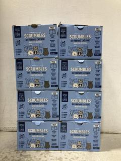 Lot 447  
            Chesterfield SR47 - Parcel Delivery Only 

                
8 X SCRUMBLES CLASSIC SELECTION PATE CAT FOOD (12 X 80G) - EXP 26/09/27 TOTAL ORI...