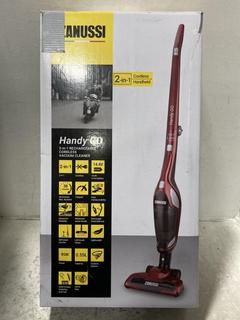 Lot 458  
            Chesterfield SR47 - Parcel Delivery Only 

                
ZANUSSI CORDLESS 2-IN-1 CORDLESS HANDHELD VACUUM CLEANER. (LOCATION: G2)
