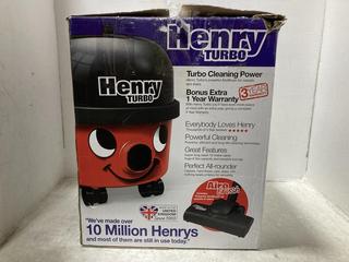 Lot 471  
            Chesterfield SR47 - Parcel Delivery Only 

                
NUMATIC HENRY TURBO VACUUM CLEANER. (LOCATION: G2)