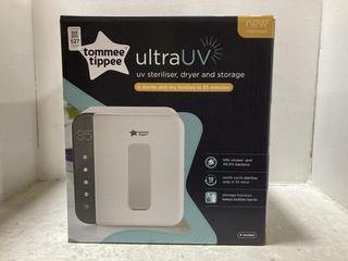 Lot 527  
            Chesterfield SR47 - Parcel Delivery Only 

                
TOMMEE TIPPEE UV STERILISER ORIGINAL RRP £149. (LOCATION: G5)