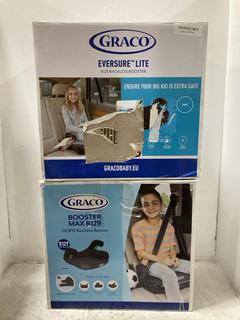Lot 554  
            Chesterfield SR47 - Parcel Delivery Only 

                
GRACO BOOSTER MAX R129 ISOFIX BACKLESS BOOSTER SEAT TO INCLUDE GRACO EVERSURE LIT...