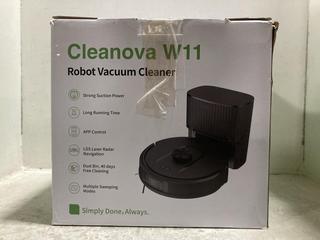 Lot 558  
            Chesterfield SR47 - Parcel Delivery Only 

                
CLEANOVA W11 ROBOT VACUUM CLEANER. (LOCATION: G6)